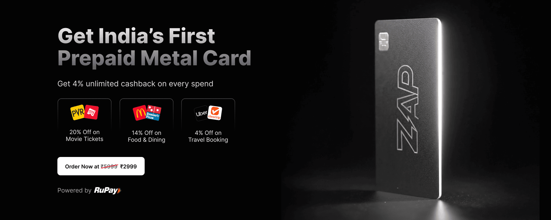 Get India's First Prepaid Metal Card - Order Now